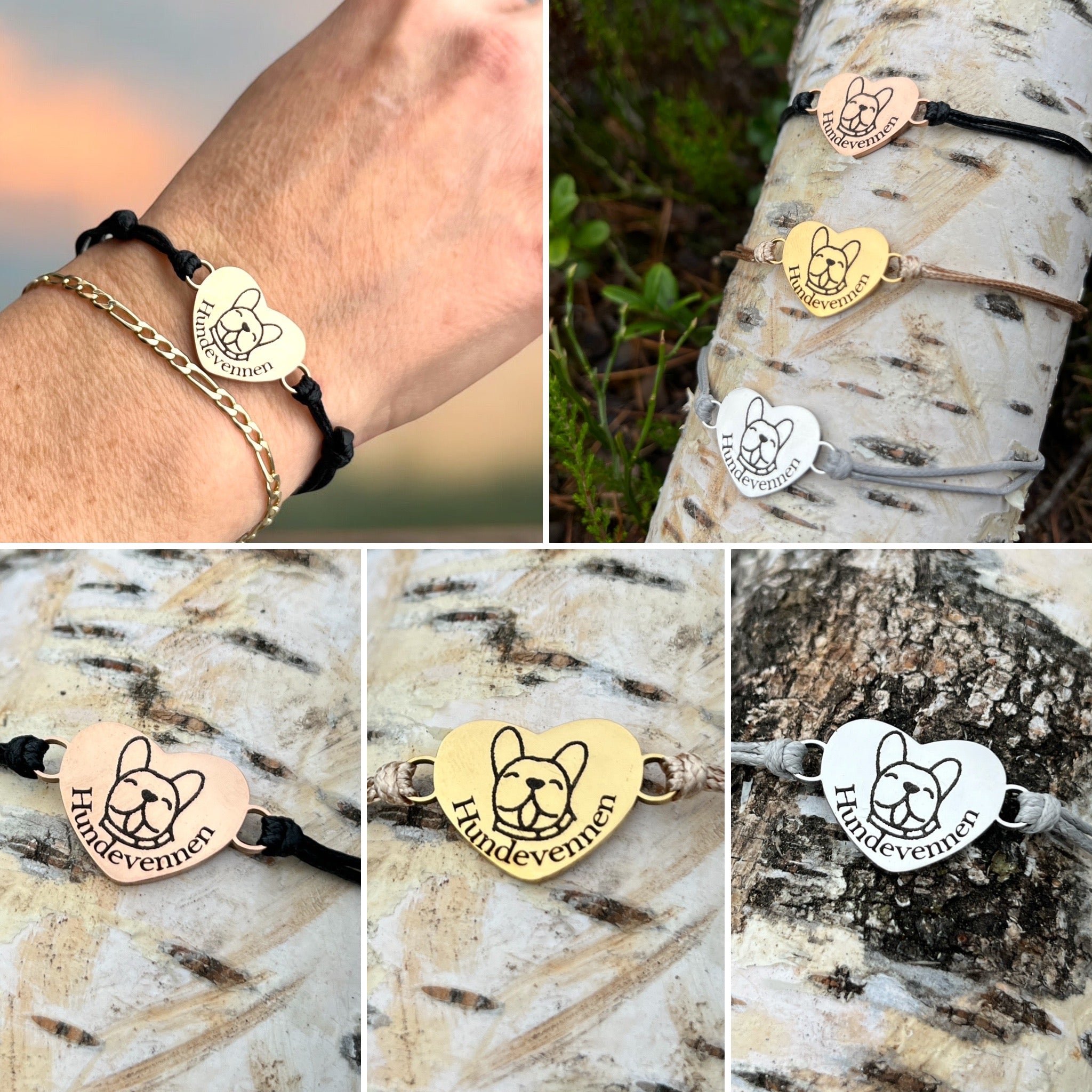 Personlig armbånd med gravering - Bilde og navn