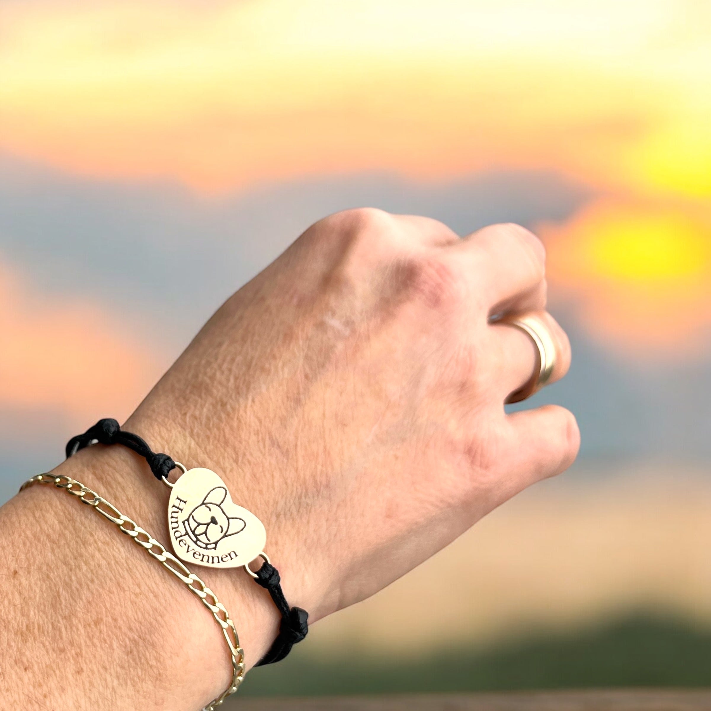 Personlig armbånd med gravering - Bilde og navn