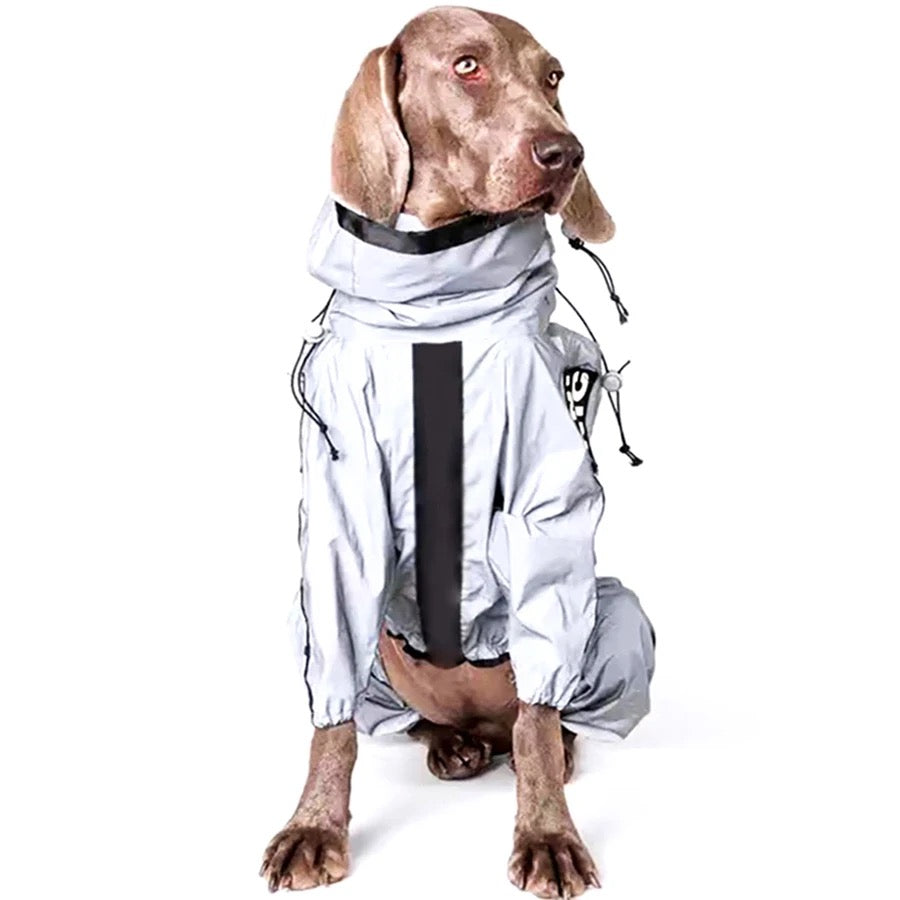 Regndress til hund - Regndekken med refleks