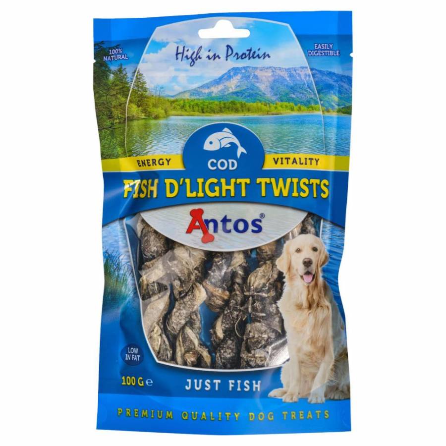 Antos Hundesnacks - Fish D`light Twisted - 100 gram - Hundevennen