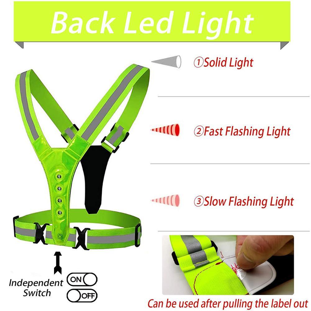 Refleksvest med led-lys - Hundevennen