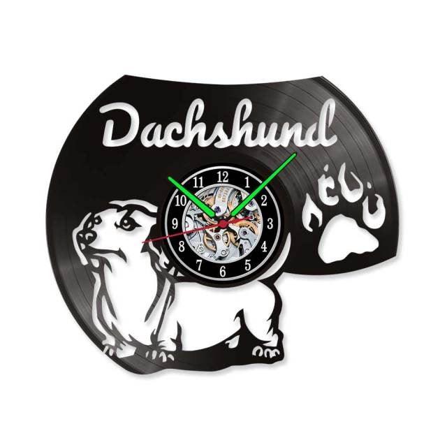 Veggklokke med hundemotiv - DACHSHUND - Hundevennen