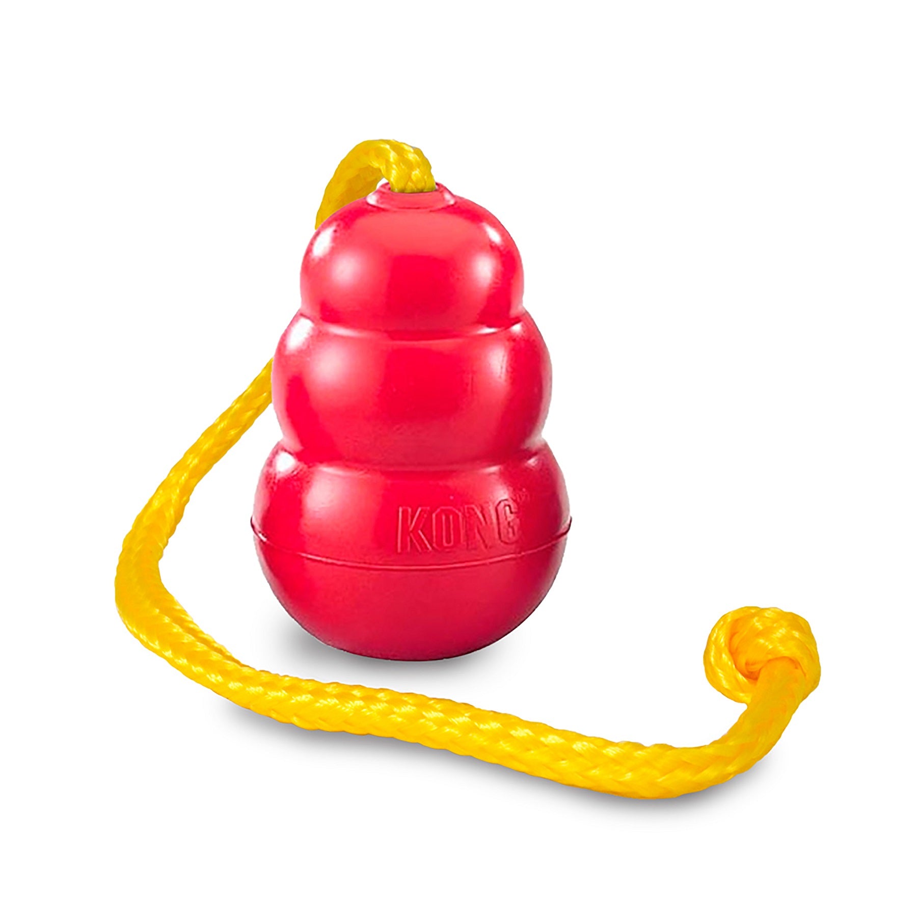 KONG Classic med tau – slitesterk hundeleke (M)