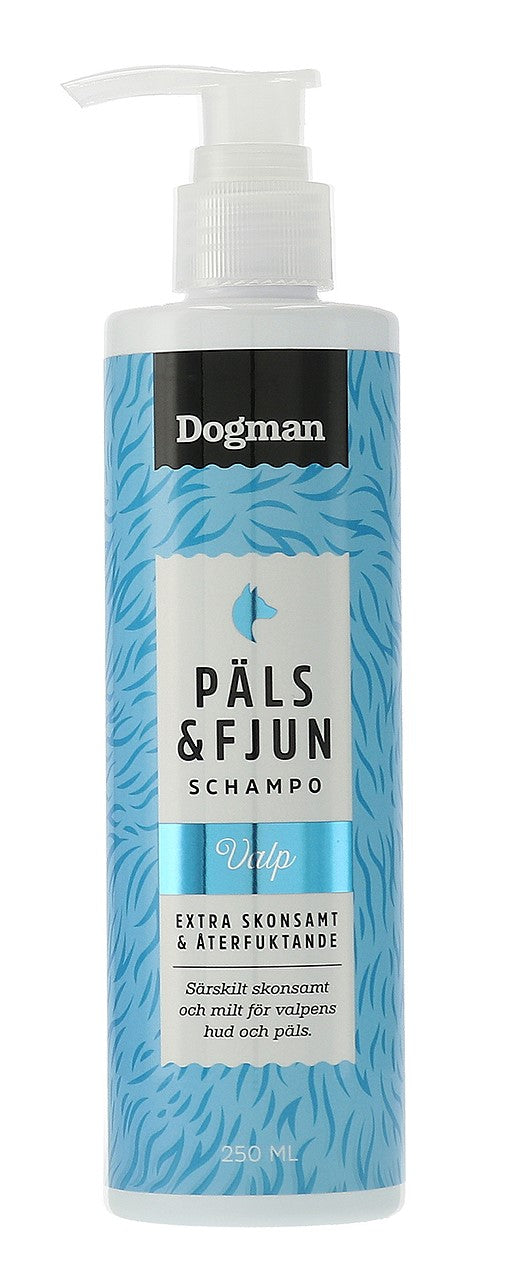Mild og Fuktighetsgivende Shampoo For Valper – Dogman Päls & Fjun