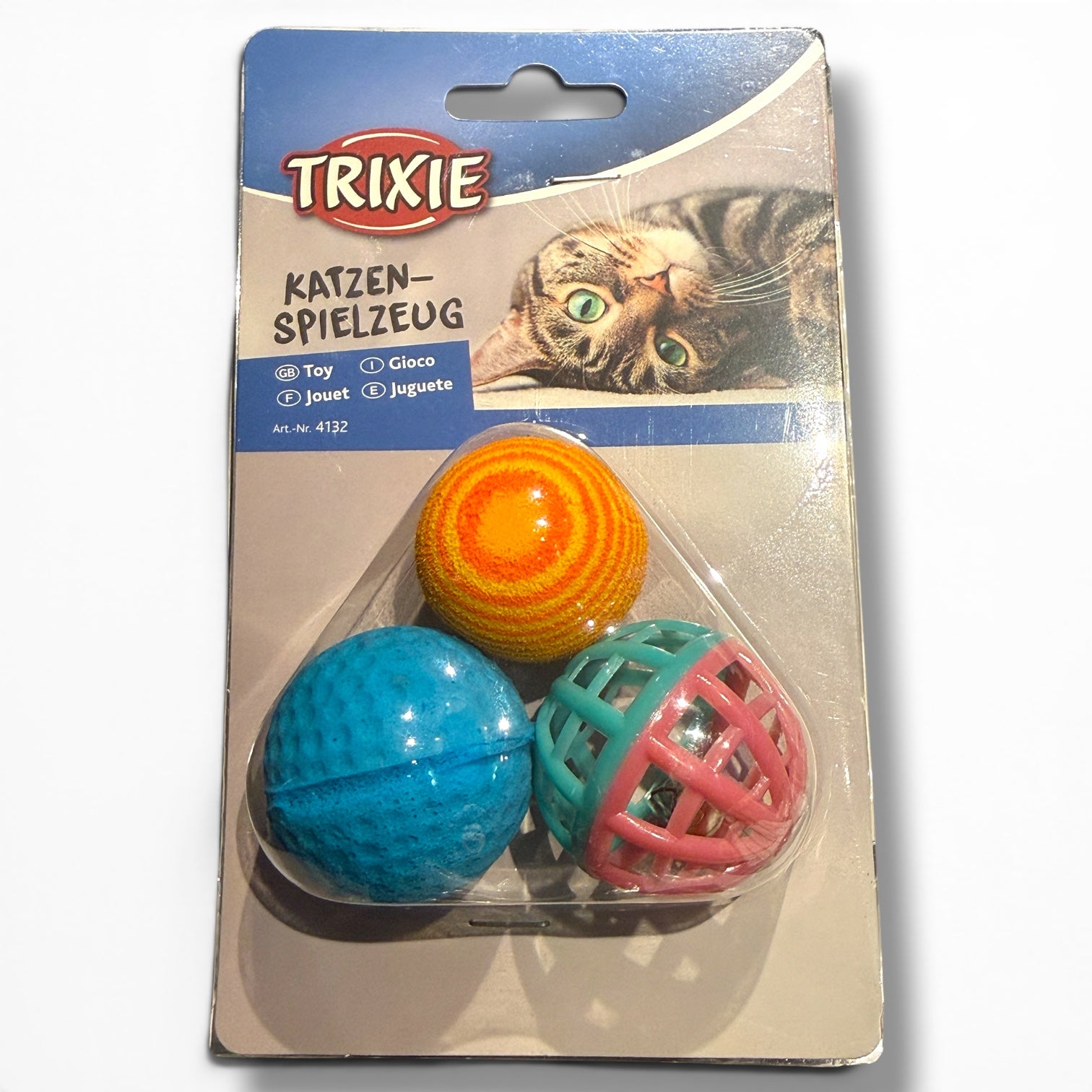 3 forskjellige baller – Katteleke Ø4cm