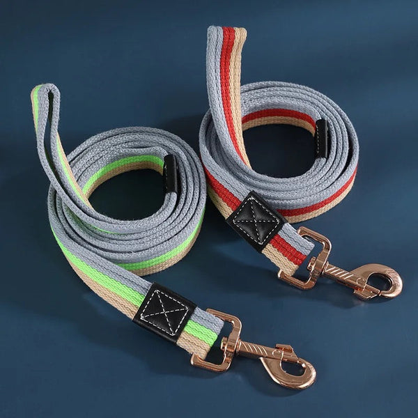 Hundebånd 2 meter nylon flerfarget