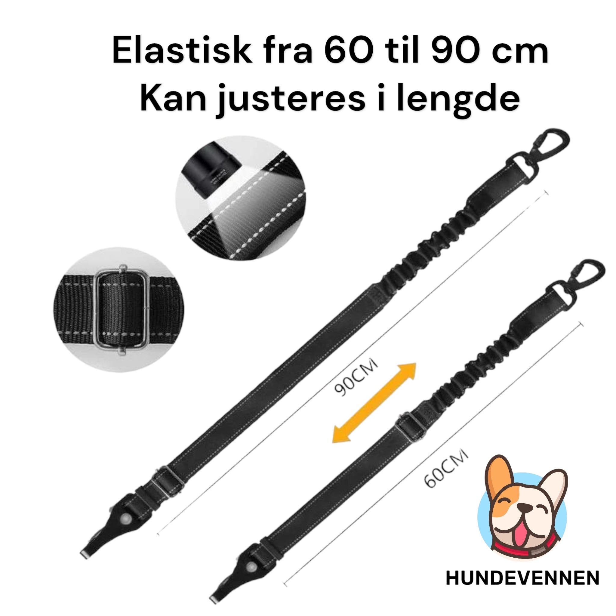Bilbelte til hund (to fester)