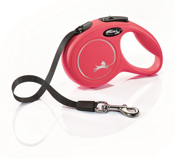 Flexi Classic Compact XS – Rullekobbel 3m Tape, Rød (Opptil 12 kg)