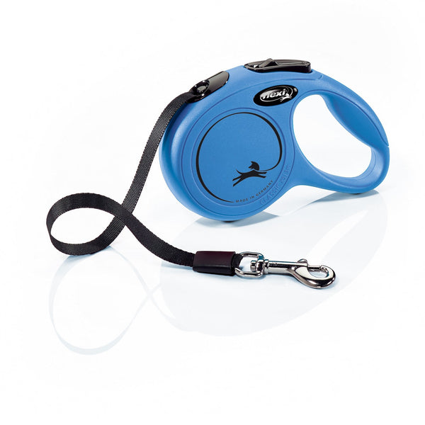 Flexi Classic Compact New Tape M – Rullekobbel 5 m (blå, opptil 25 kg)