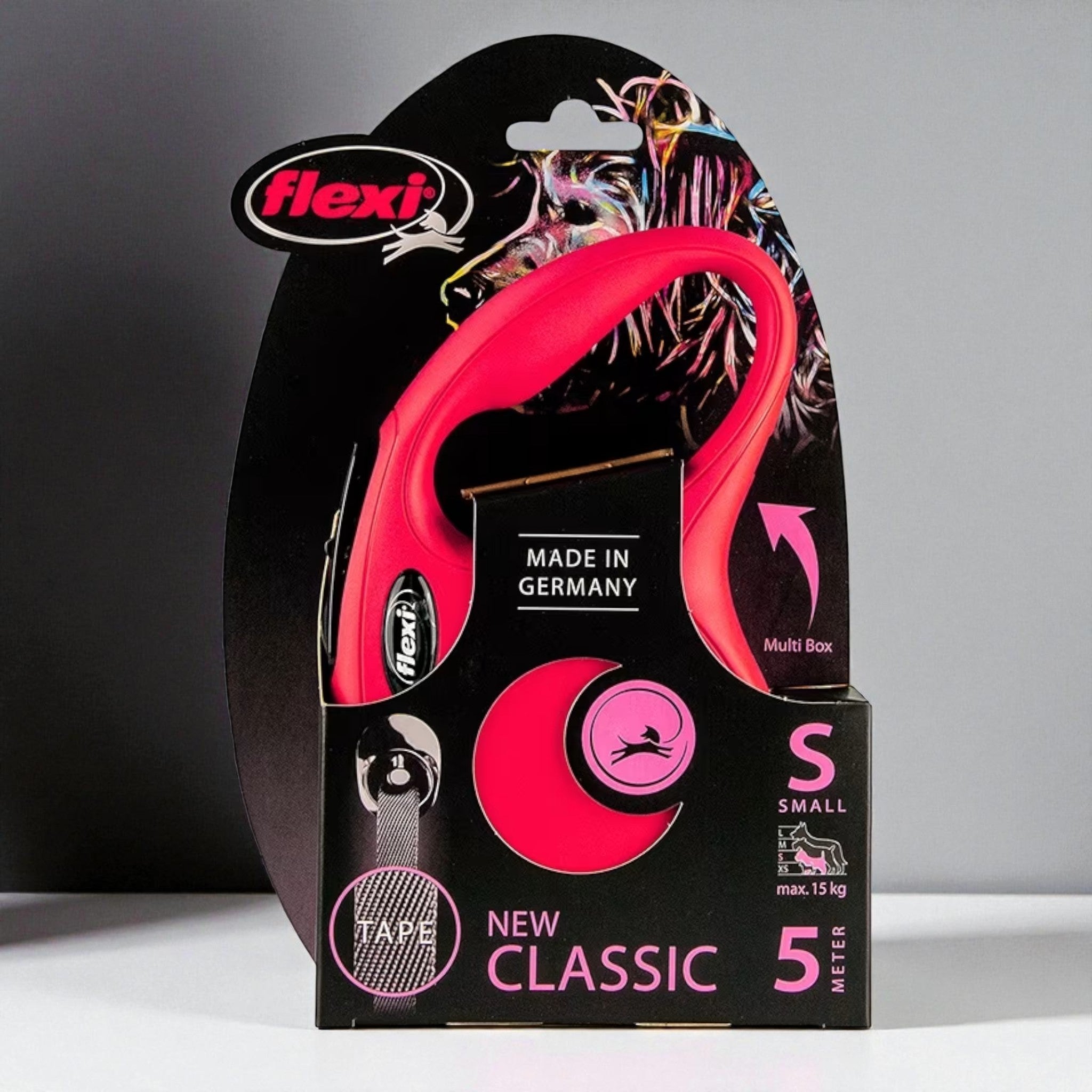 Flexi Classic Compact S rullekobbel 5 m rød