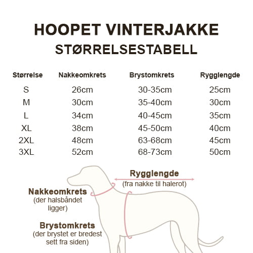 Hoopet vinterjakke til hund – svart hettejakke
