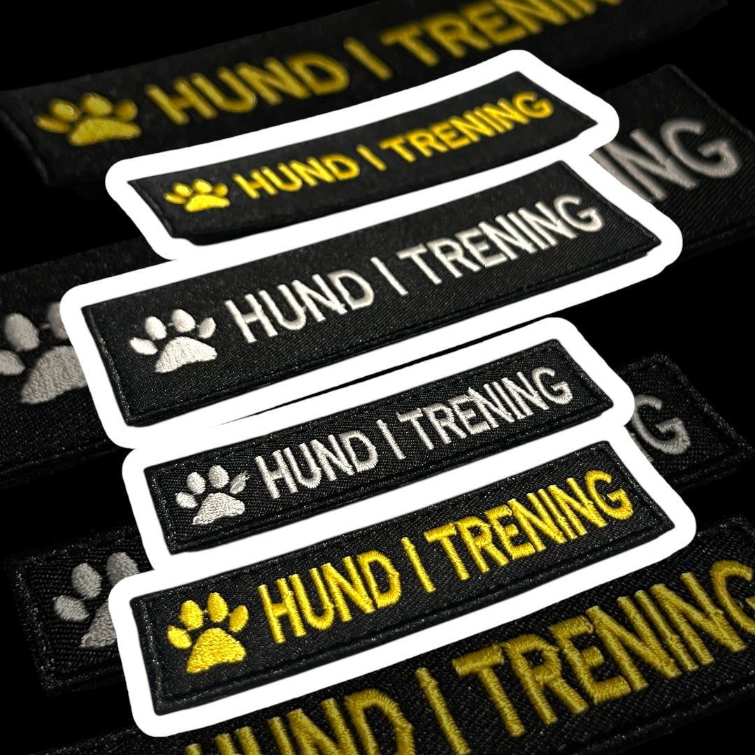 Borrelåsmerke «Hund i trening»