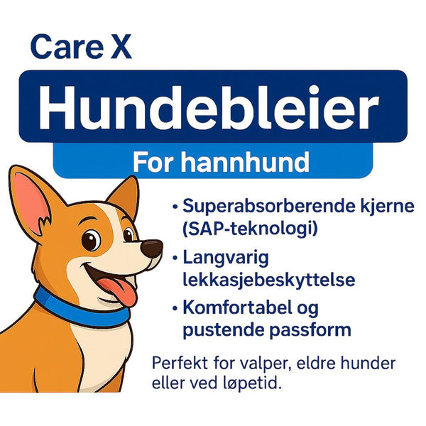 Hundebleier for hannhund - Care X - Lekkasje­sikre & komfortable