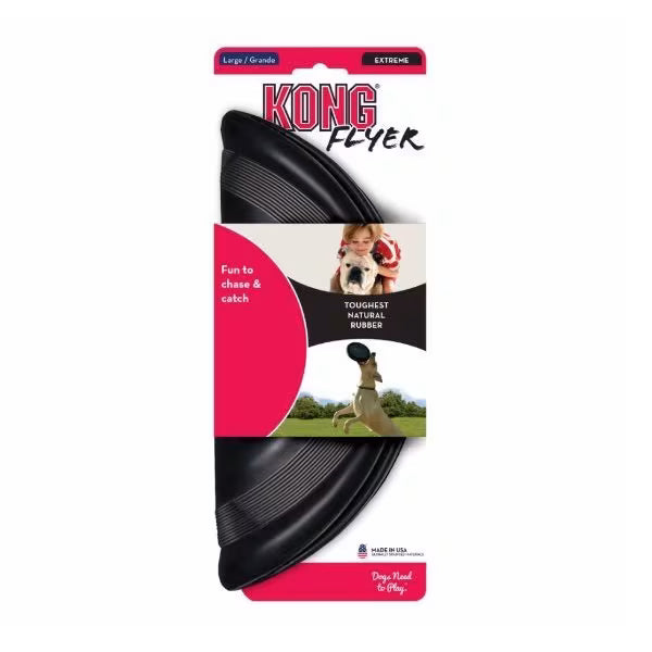 KONG Extreme Flyer L – Slitesterk gummifrisbee for aktive hunder