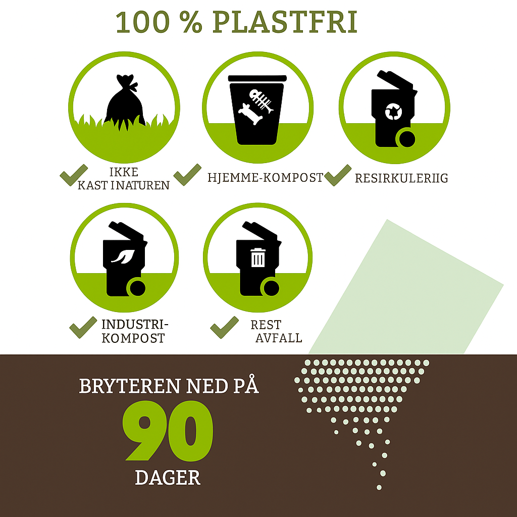 Biologisk nedbrytbare hundeposer
