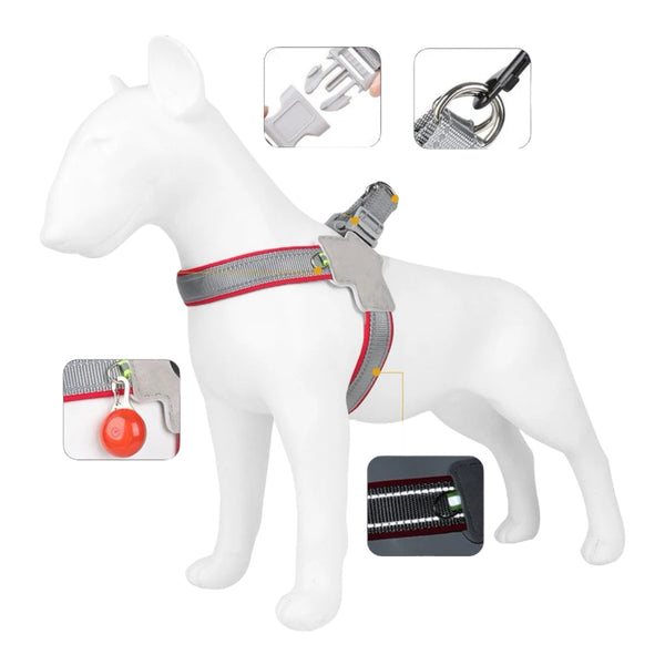 Reflekterende Y-sele for hund – Komfortabel og justerbar hundesele i salstil