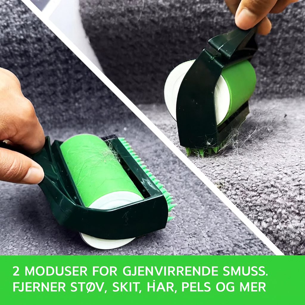 Gjenbrukbar klesrulle for hundehår