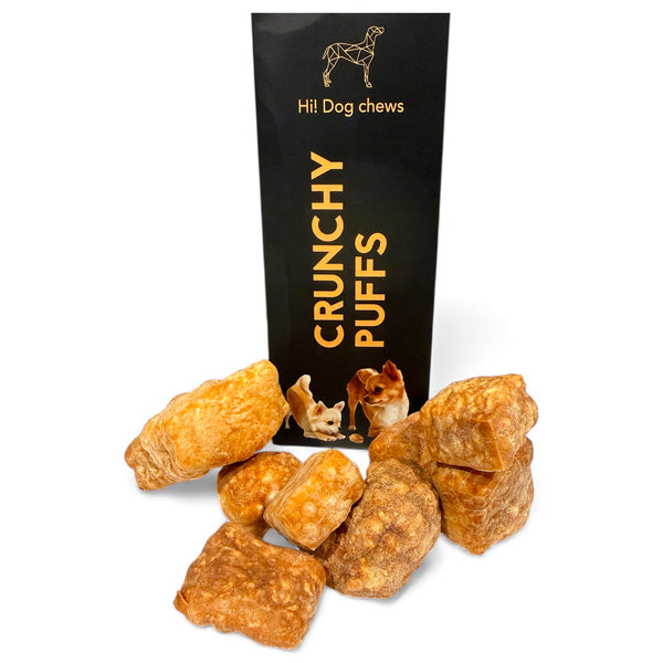 Hi! Dog Chews Puffs – Naturlige ostesnacks til hund (70g)