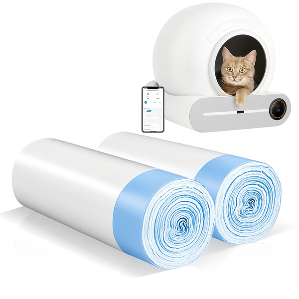KITTY X avfallsposer – 15-pk rullposer til automatisk selvrensende kattedo