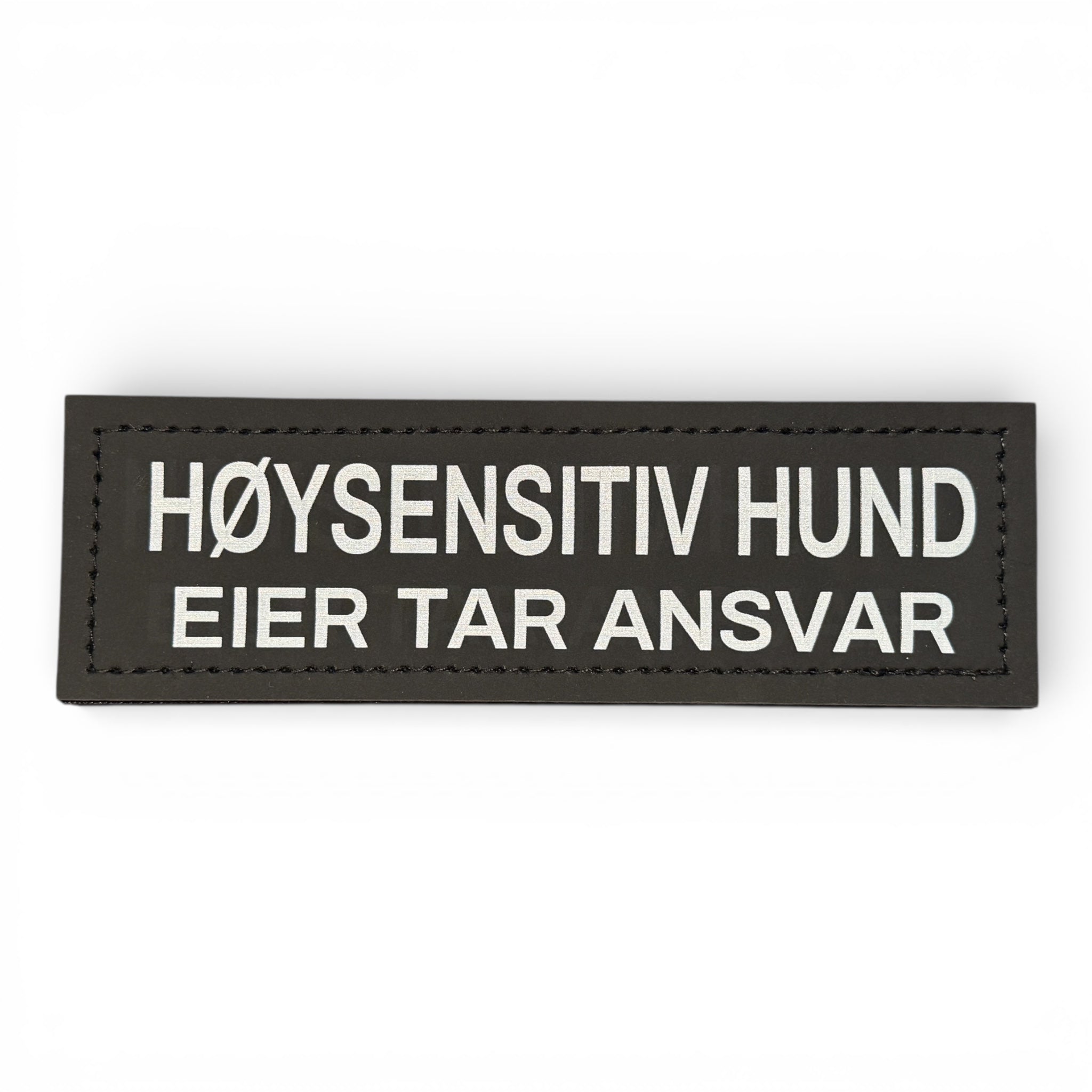 Borrelåsmerke «Høysensitiv hund» 16×5 cm