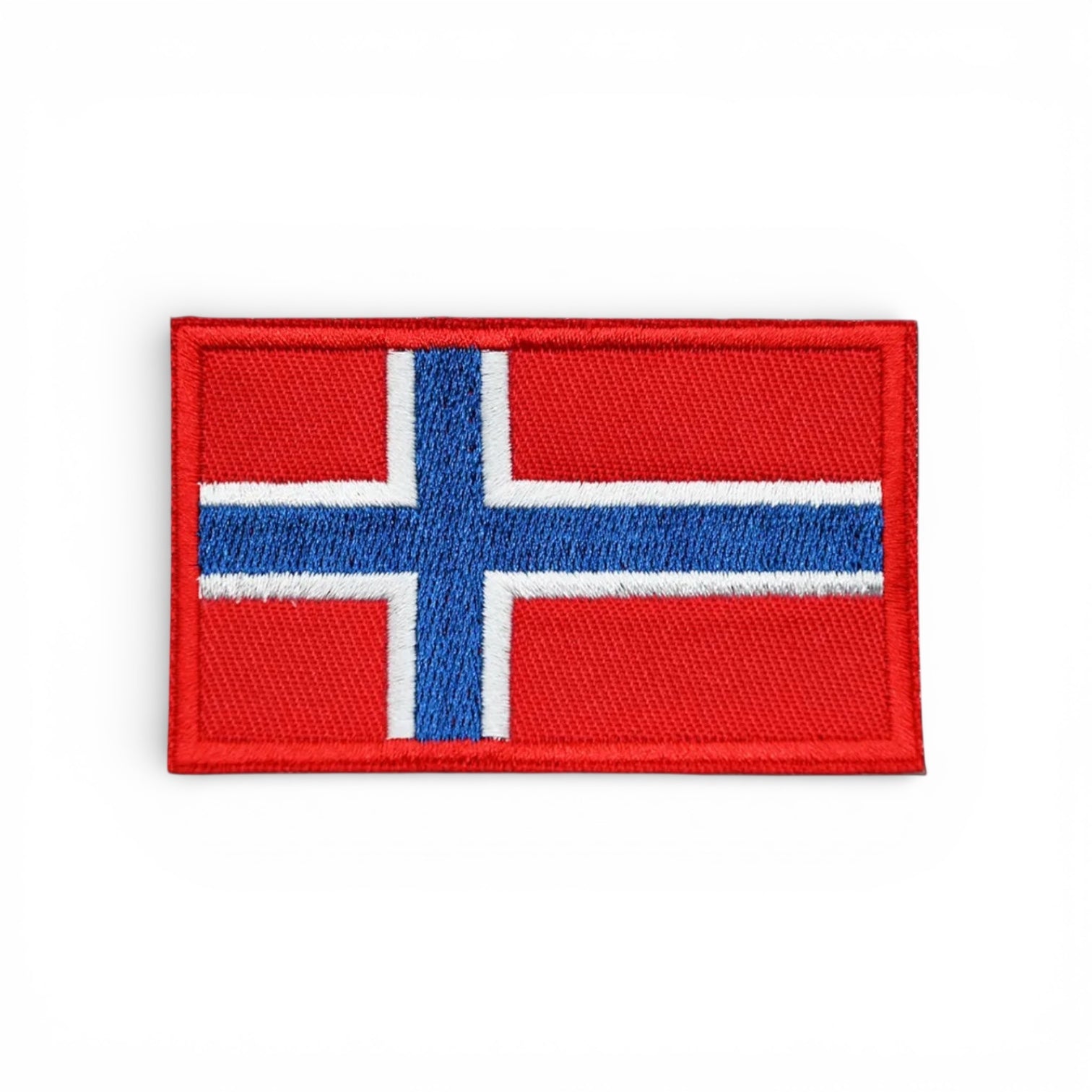 Brodert norsk flagg patch med borrelås