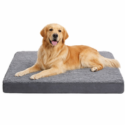Hundeseng i memory foam med vaskbart trekk, sklisikker bunn
