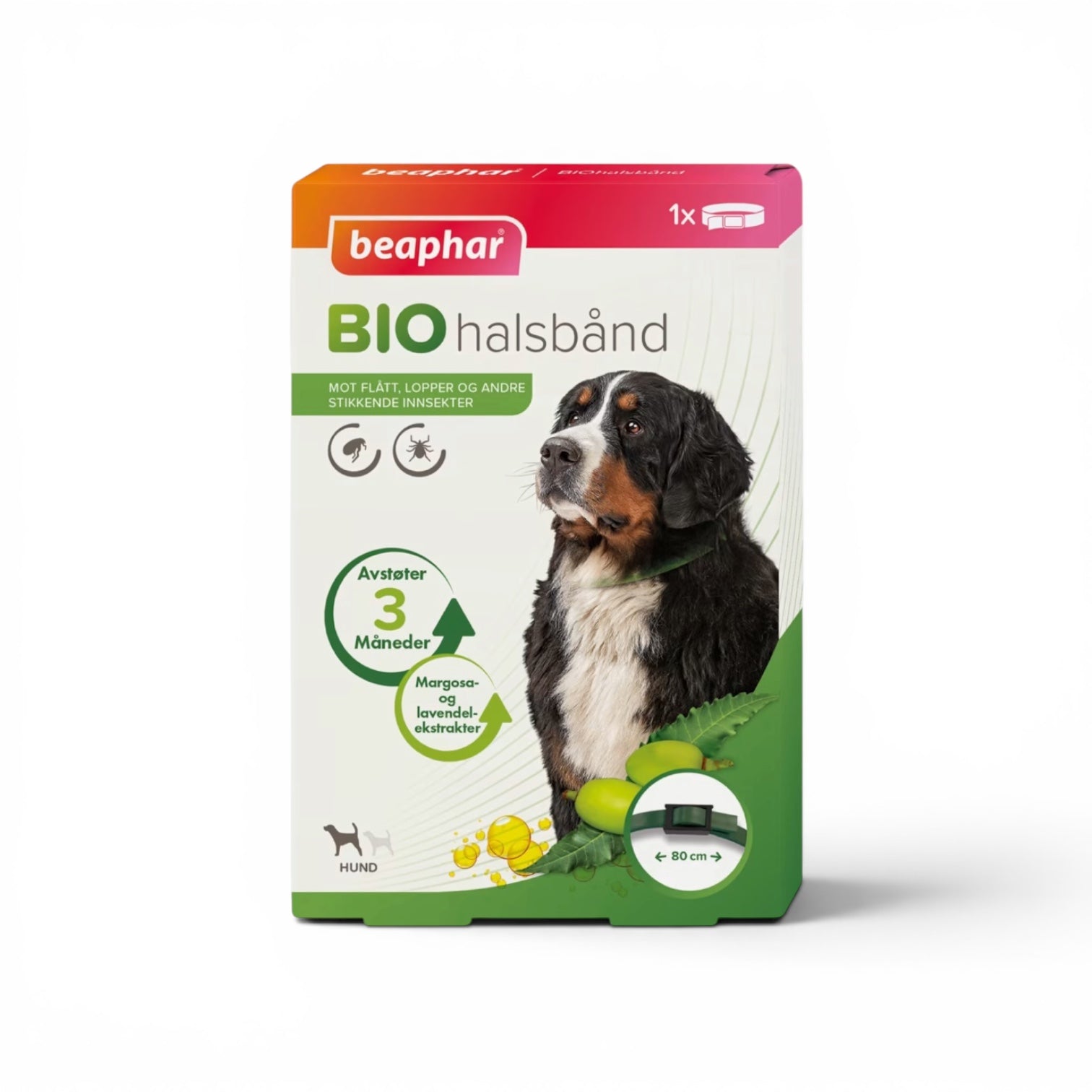 Beaphar Bio halsbånd Hund 80cm