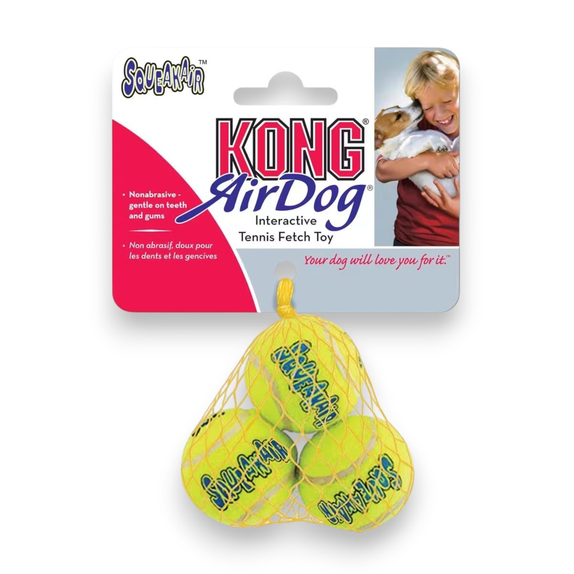 KONG SqueakAir Balls S hundeballer med pipelyd 3-pakning
