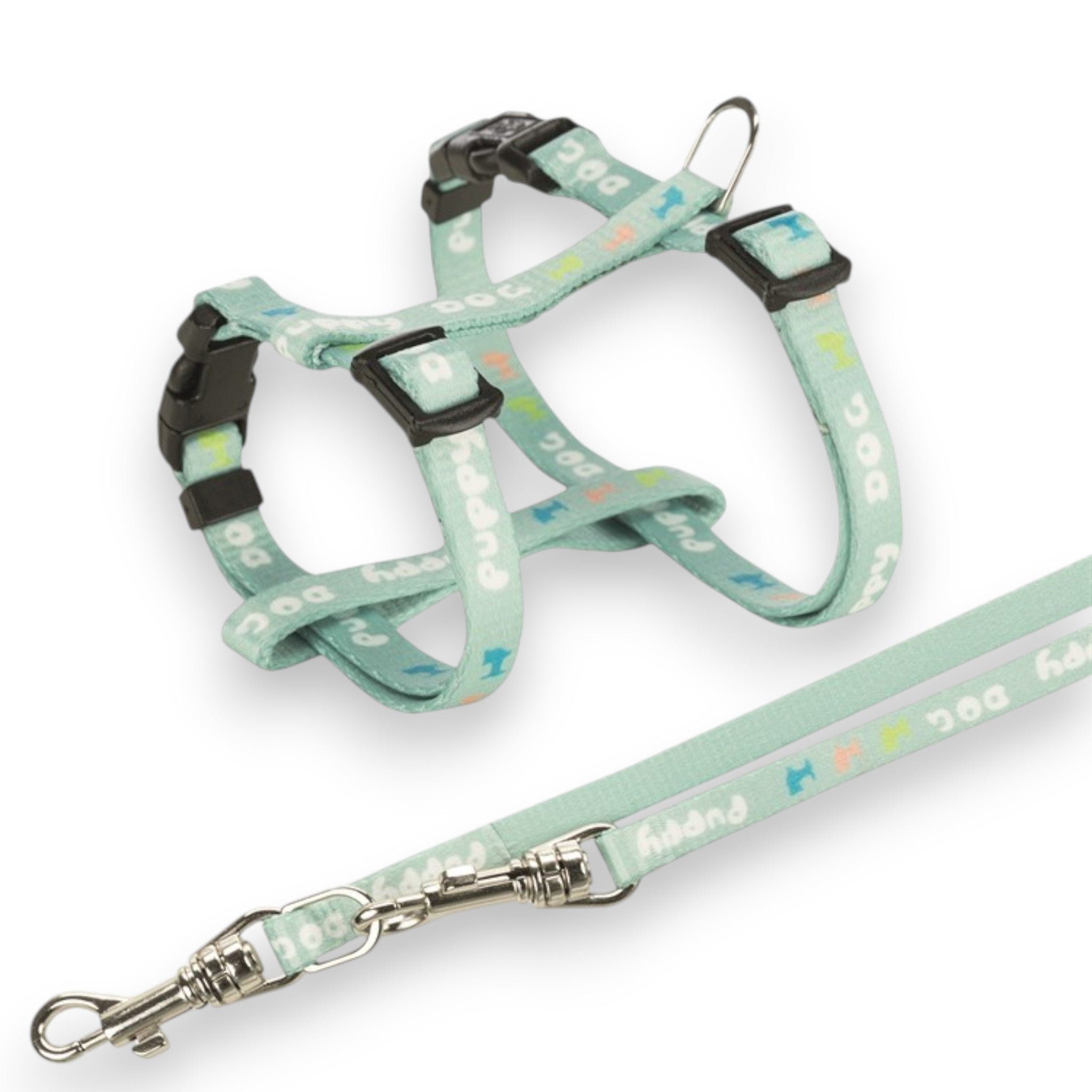 Valpesett Junior – Sele og kobbel i mint | 27-45cm