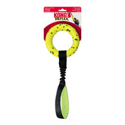 Gul KONG Reflex Tug hundeleke med fleksibel ring og elastisk stropp for drakamp, apport og aktiv lek