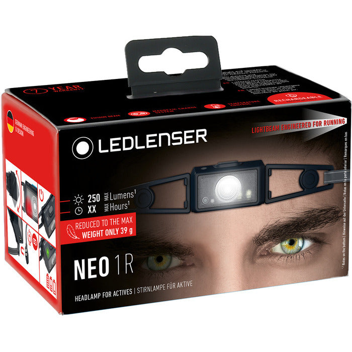 Ledlenser NEO1R Hodelykt 250 lm – Sort/Grå