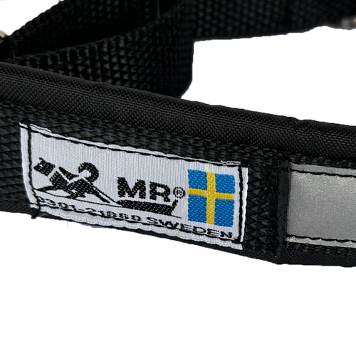 Halvstrup halsbånd til hund – polstret med refleks