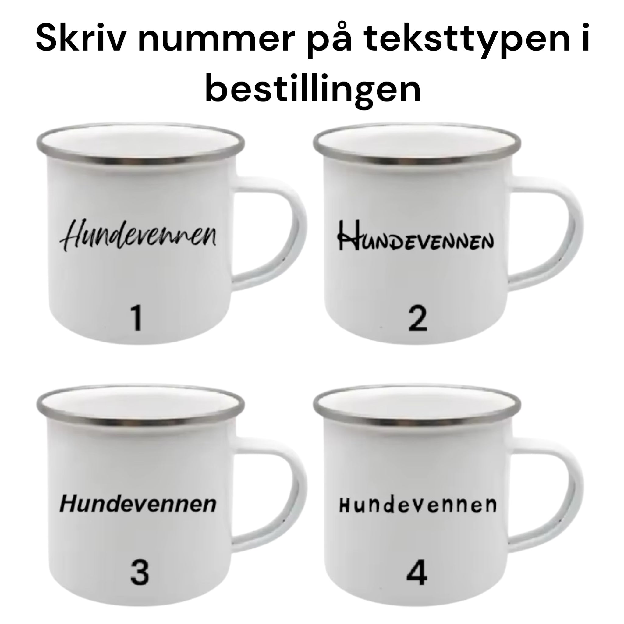 Personlig emaljekopp med navn