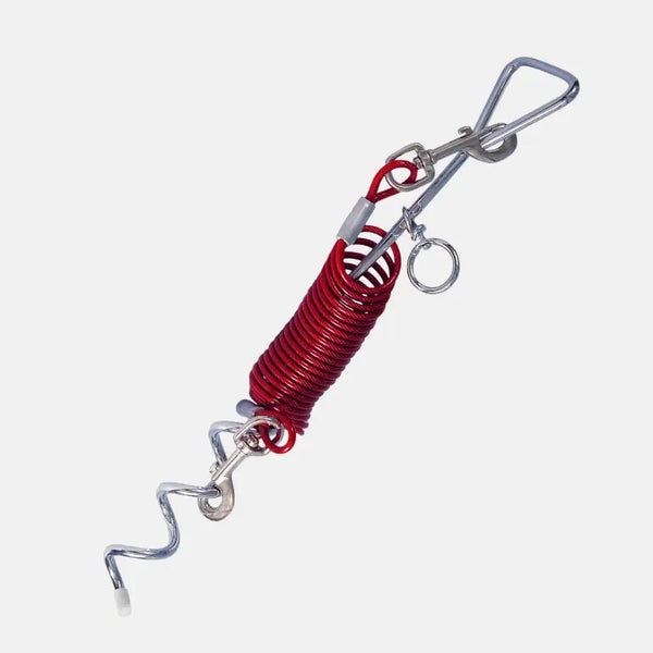 Jordskrue med løpeline for hund 3m