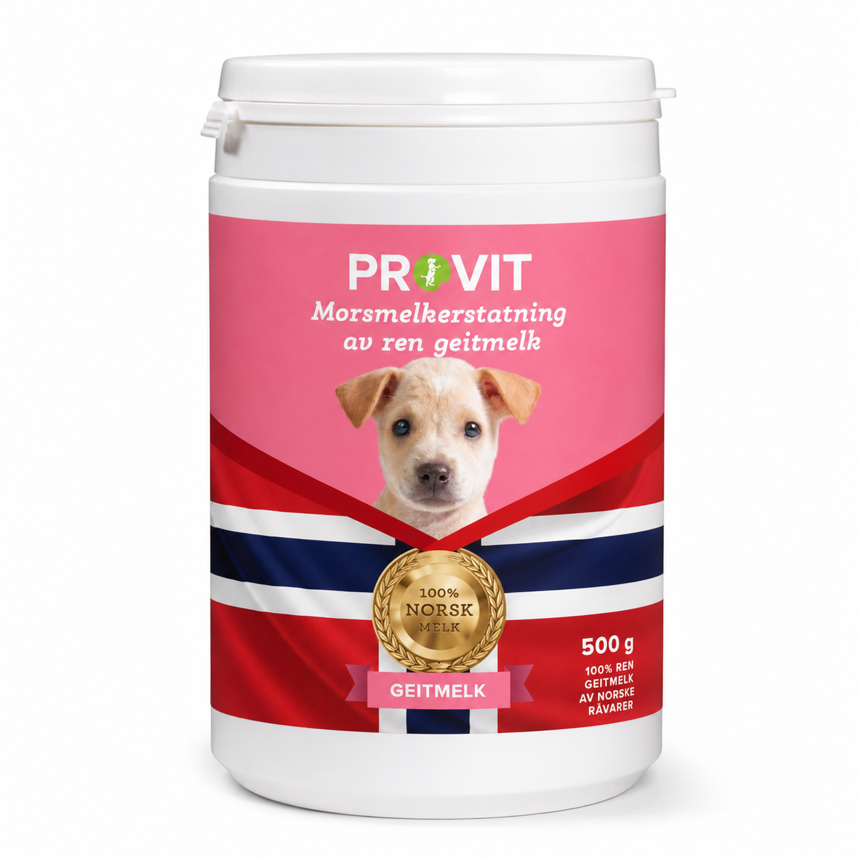 PROVIT geitemelk tørrmelk 500g pakke - morsmelkerstatning for valper