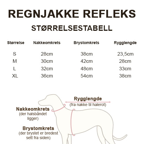 Regnjakke til hund med refleks – blå