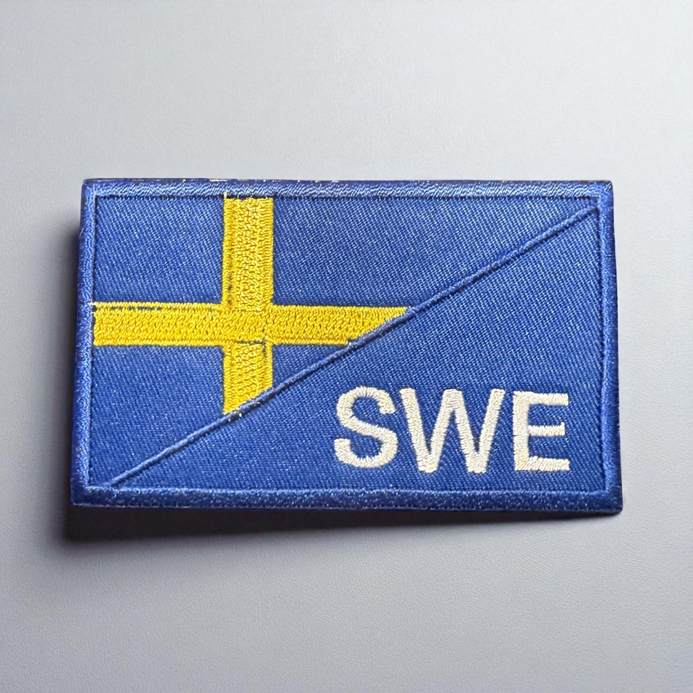 Brodert norsk flagg patch med borrelås