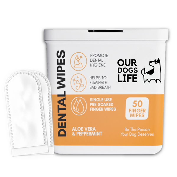 Engangs finger-servietter mot dårlig ånde, plakk og tannstein (50 stk.) Dental Wipes for hund