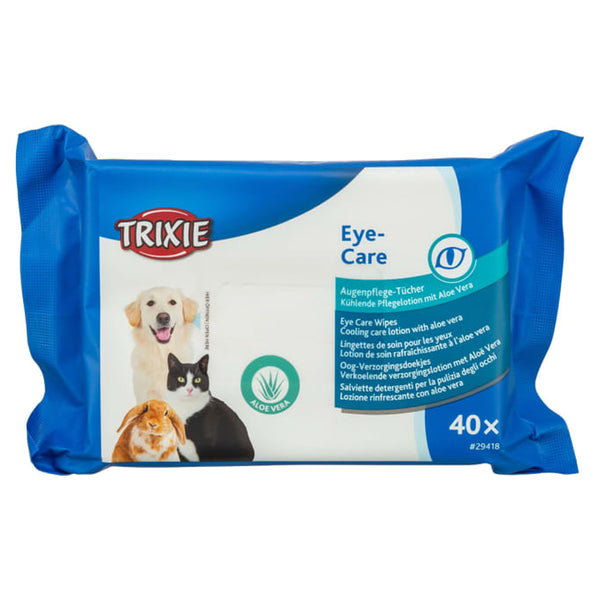 Eye-Care Wipes 40 stk – Øyerenskluter med Aloe Vera for hund og katt