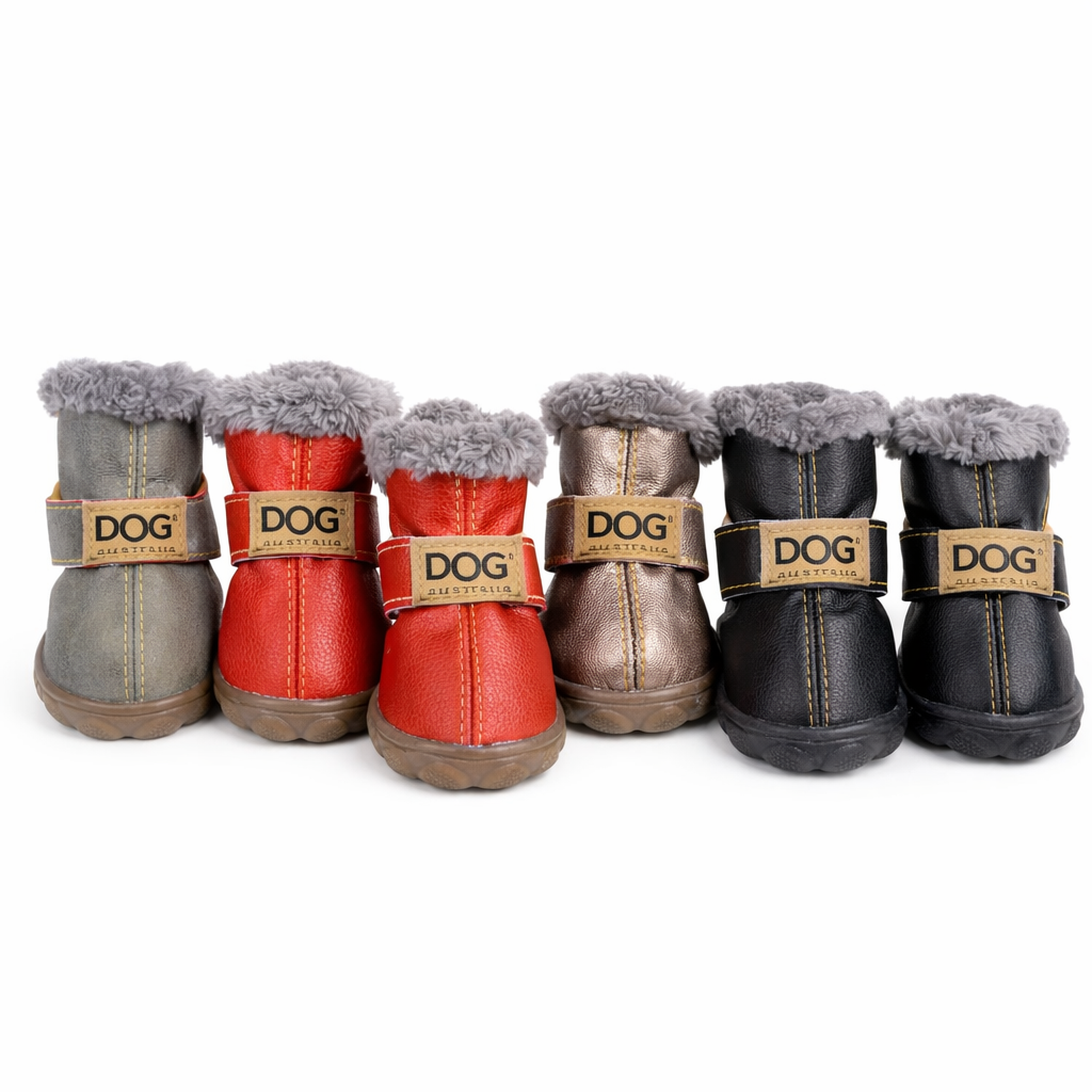 Vinterstøvler til hund vanntette fôrede 4-pk