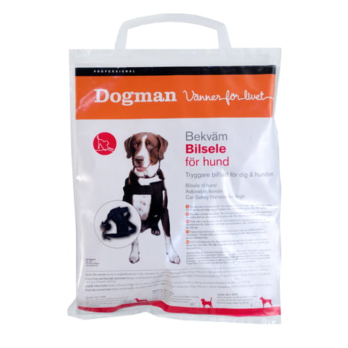 Bilsele til hund med brystbeskyttelse