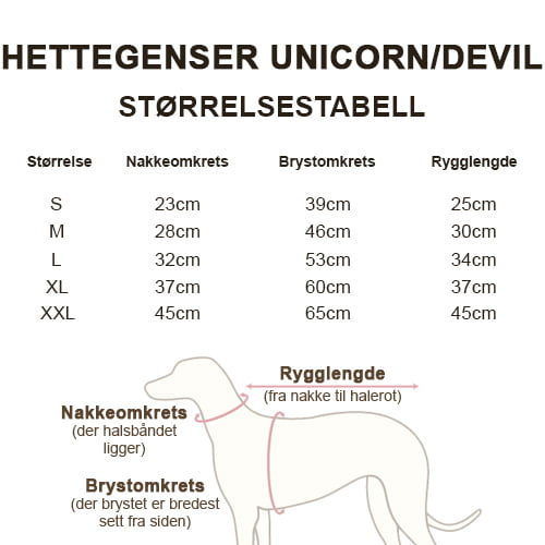 Hettegenser til hund - Rosa - Unicorn