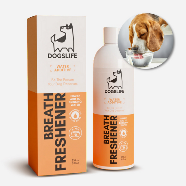 Frisk pust og tannhelse hos hund (237 ml) – Vann-tilsetning OurDogsLife Breath Freshener