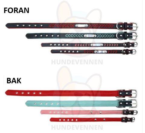 Halsbånd med navn - Kunstskinn - Hundevennen