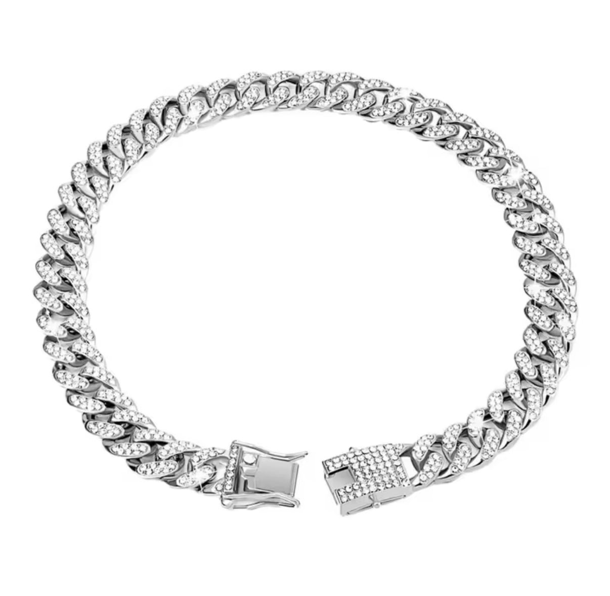 Hundesmykke med Zirconia-diamanter – Bling halsbånd i gull og sølv
