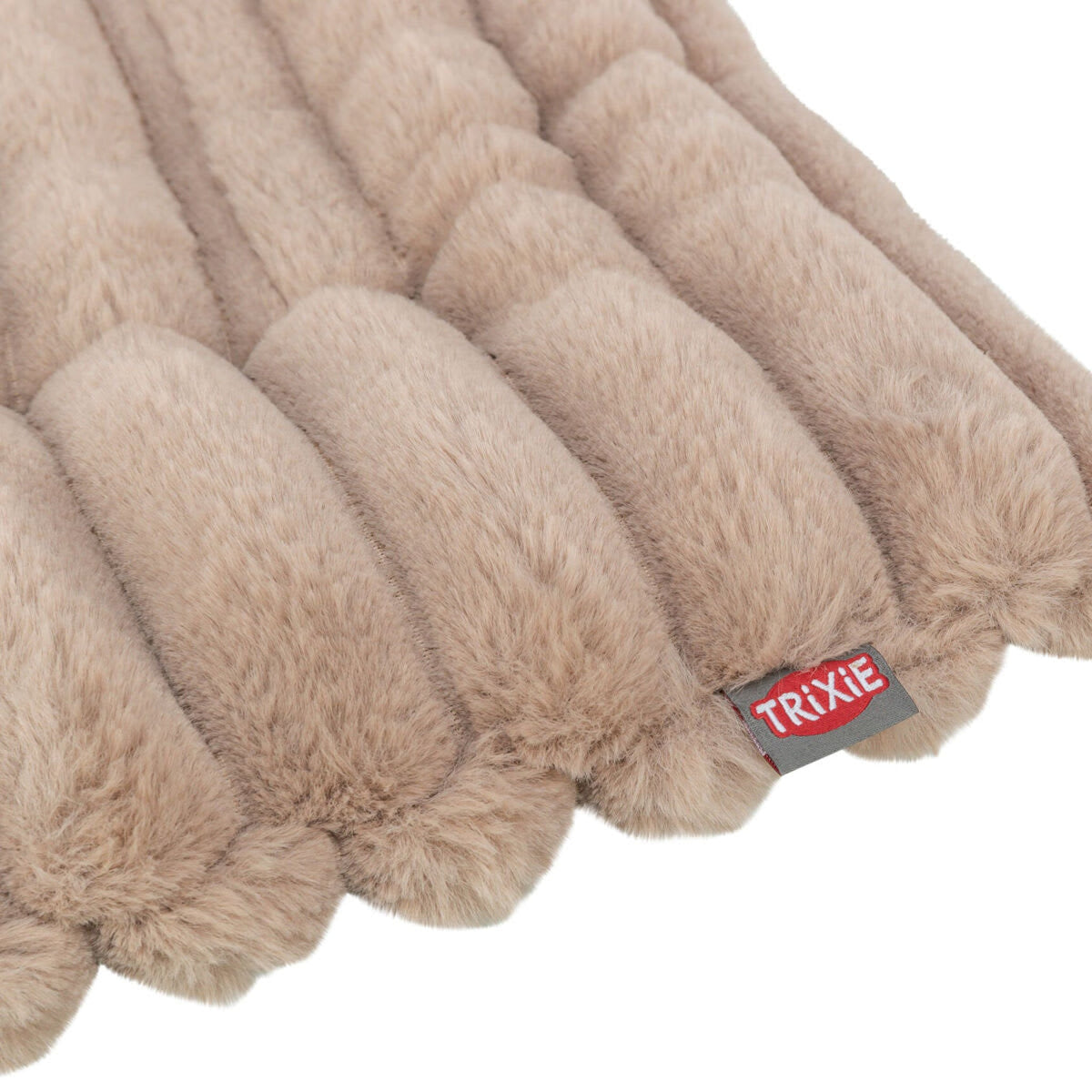 Nærbilde av hundematte Lonni Soft Edition fra Trixie i plysj, lysebrun