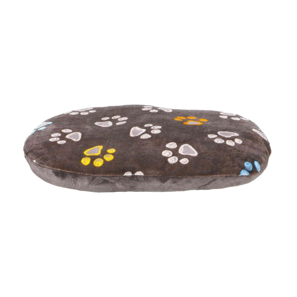 Oval hundepute Jimmy i plysj med potemotiv, taupe