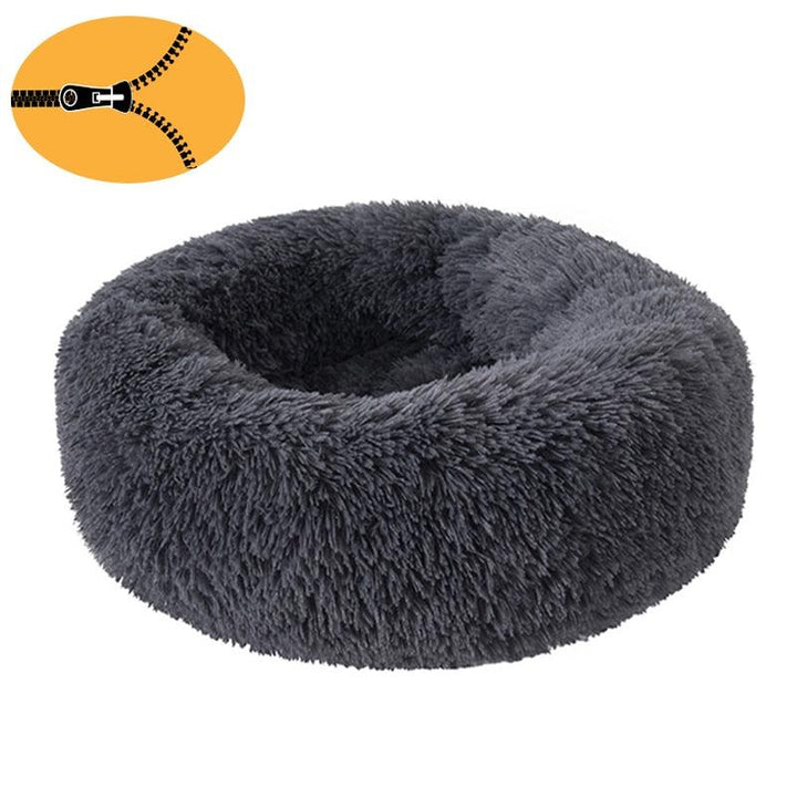 Hundeseng Donut / Fluffy Hundeseng - Avtagbart trekk - Hundevennen