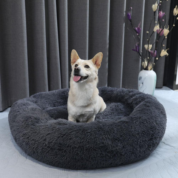 Hundeseng Donut / Fluffy Hundeseng - Avtagbart trekk - Hundevennen