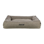 Hundeseng Liano Home Edition med avtakbart trekk, taupe, på hvit bakgrunn